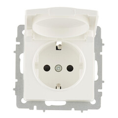 Розетка IEK Brite РСбш10-3-44-БрБ встраиваемая белая со шторками с крышкой (BR-R16-16-44-K01) - фото 5