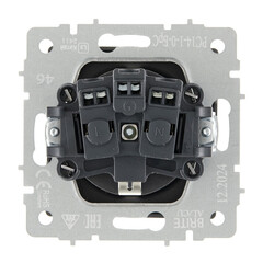 Розетка IEK Brite РС14-1-0-БрС встраиваемая сталь со шторками (BR-R14-16-K46) - фото 5