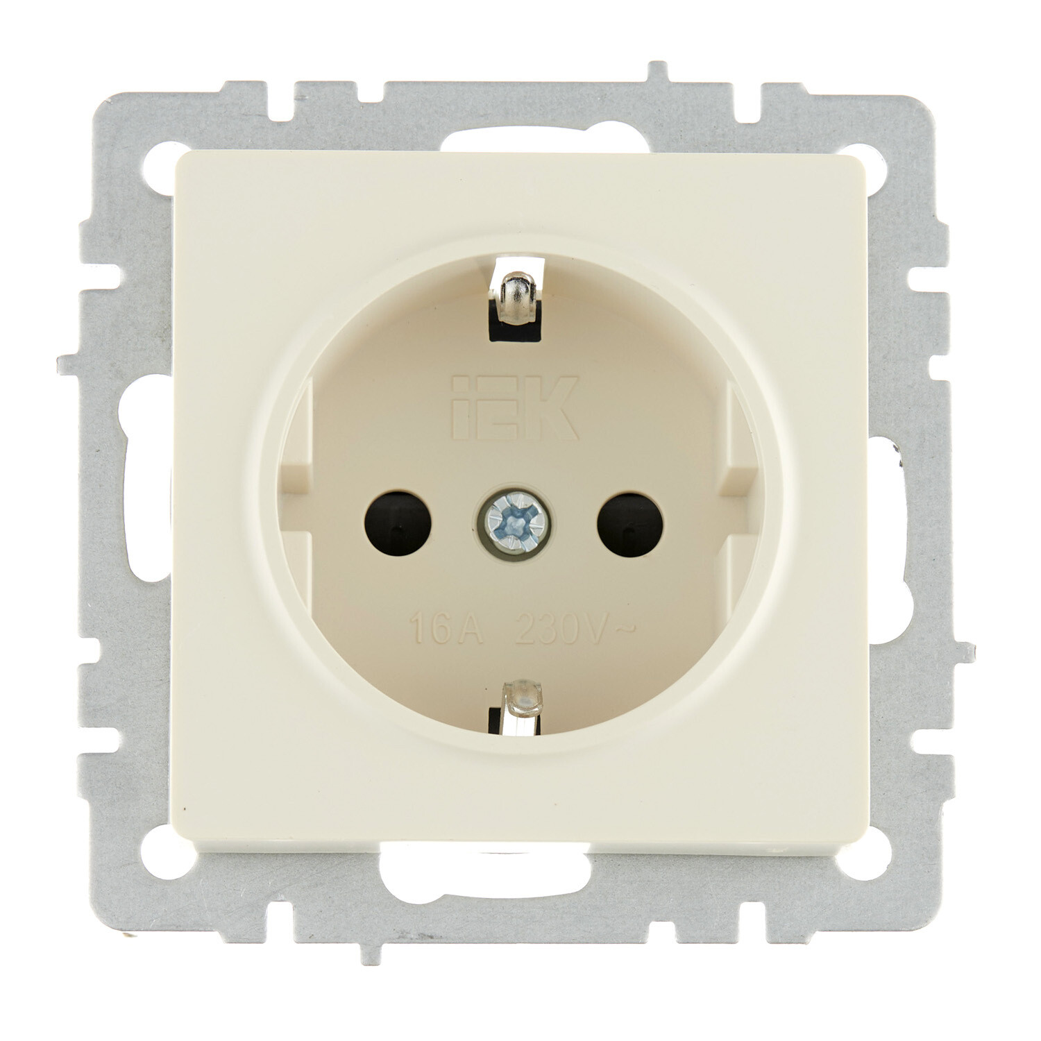 

Розетка IEK Brite РС14-1-0-БрКр встраиваемая бежевая со шторками (BR-R14-16-K10), Бежевый