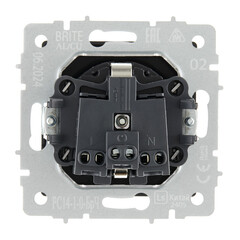 Розетка IEK Brite РС14-1-0-БрЧ встраиваемая черная со шторками (BR-R14-16-K02) - фото 5