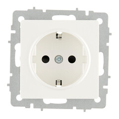 Изображение товара Розетка IEK Brite РС14-1-0-БрБ встраиваемая белая со шторками (BR-R14-16-K01)