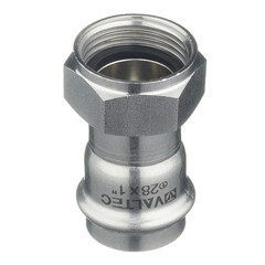 Соединитель VALTEC (VTi.908.I.002806) 28 мм х 1 ВР(г) нержавеющая сталь с накидной гайкой - фото 3