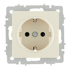 Розетка IEK Brite РС11-1-0-БрКр встраиваемая бежевая (BR-R11-16-K10)