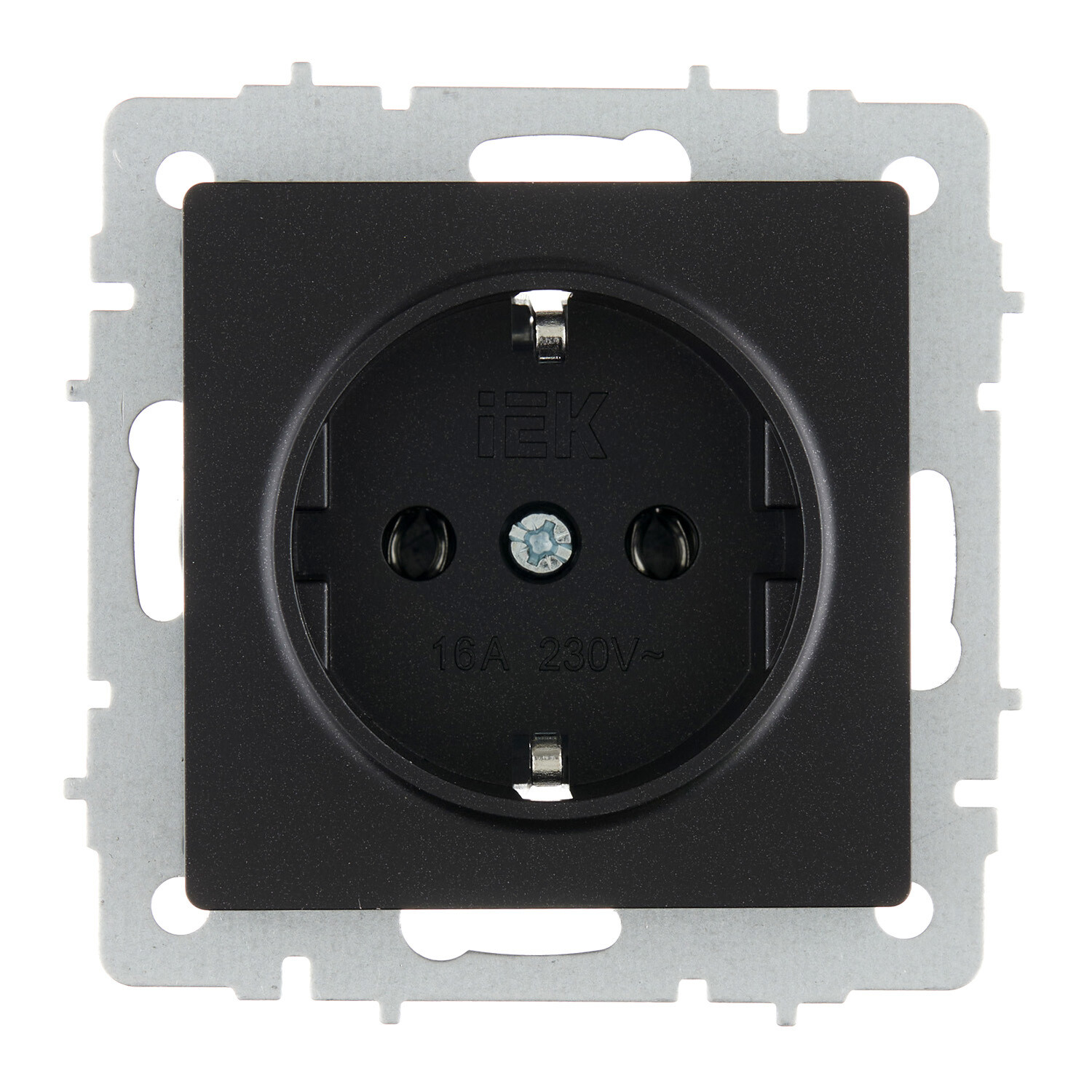 

Розетка IEK Brite РС11-1-0-БрЧ встраиваемая черная (BR-R11-16-K02), Черный