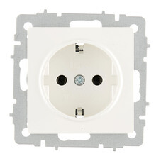 Розетка IEK Brite РС11-1-0-БрБ встраиваемая белая (BR-R11-16-K01)
