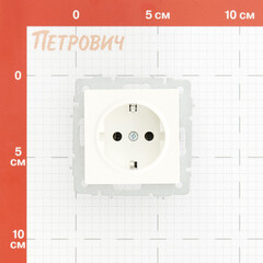 Розетка IEK Brite РС11-1-0-БрБ встраиваемая белая (BR-R11-16-K01) - фото 2