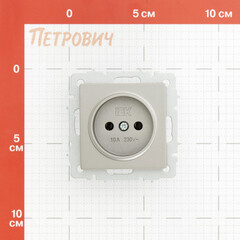 Розетка IEK Brite РС10-1-0-БрС встраиваемая сталь (BR-R10-10-K46) - фото 2