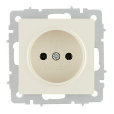 Розетка IEK Brite РС10-1-0-БрКр встраиваемая бежевая (BR-R10-10-K10)