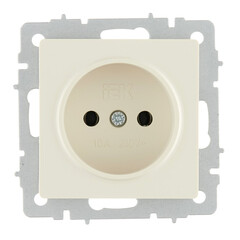 Изображение товара Розетка IEK Brite РС10-1-0-БрКр встраиваемая бежевая (BR-R10-10-K10)