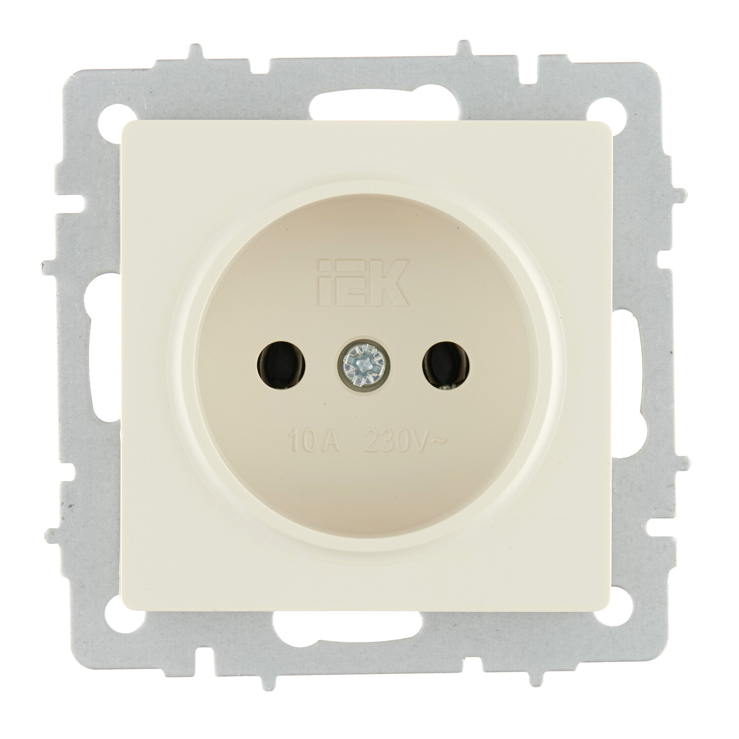 Изображение товара Розетка IEK Brite РС10-1-0-БрКр встраиваемая бежевая