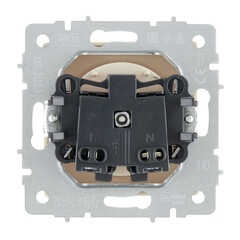 Розетка IEK Brite РС10-1-0-БрКр встраиваемая бежевая (BR-R10-10-K10) - фото 5