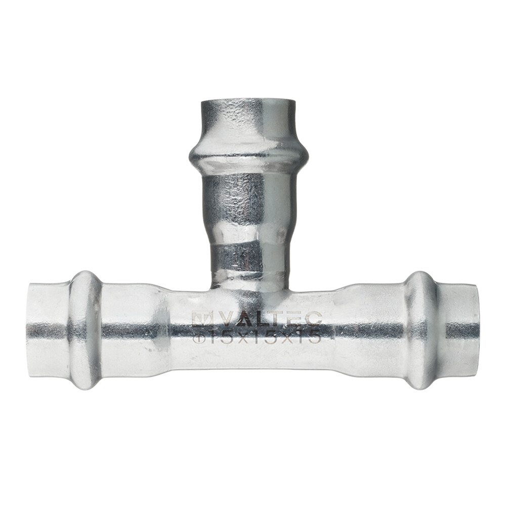 Изображение товара Тройник Valtec (VTi.931.I.151515) 15 х 15 х 15 мм нержавеющая сталь