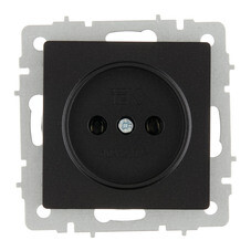 Розетка IEK Brite РС10-1-0-БрЧ встраиваемая черная (BR-R10-10-K02)