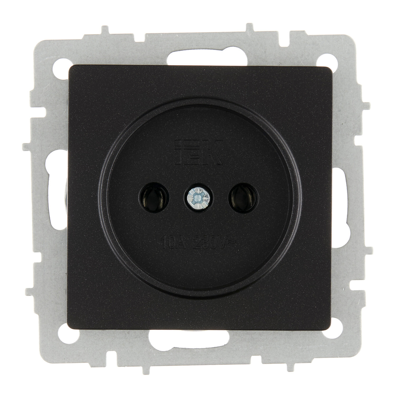

Розетка IEK Brite РС10-1-0-БрЧ встраиваемая черная (BR-R10-10-K02), Черный