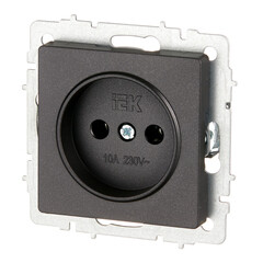 Розетка IEK Brite РС10-1-0-БрЧ встраиваемая черная (BR-R10-10-K02) - фото 4