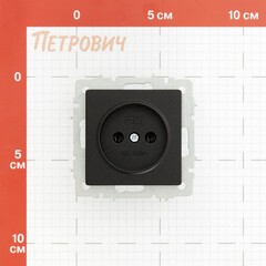 Розетка IEK Brite РС10-1-0-БрЧ встраиваемая черная (BR-R10-10-K02) - фото 2