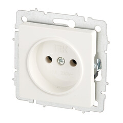 Розетка IEK Brite РС10-1-0-БрБ встраиваемая белая (BR-R10-10-K01) - фото 4