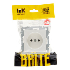 Розетка IEK Brite РС10-1-0-БрБ встраиваемая белая (BR-R10-10-K01) - фото 3
