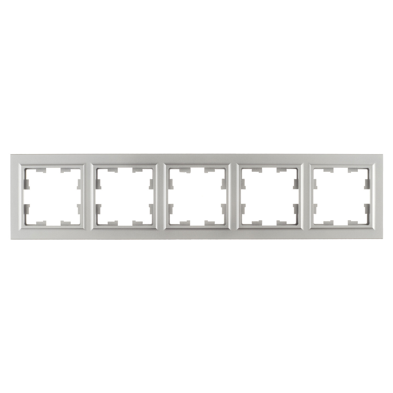 Изображение товара Рамка IEK Brite РУ-5-БрС пятиместная сталь пластиковая матовая IP20