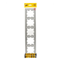 Рамка IEK Brite РУ-5-БрС пятиместная сталь (BR-M52-K46) - фото 3