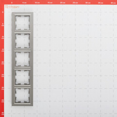 Рамка IEK Brite РУ-5-БрС пятиместная сталь (BR-M52-K46) - фото 2