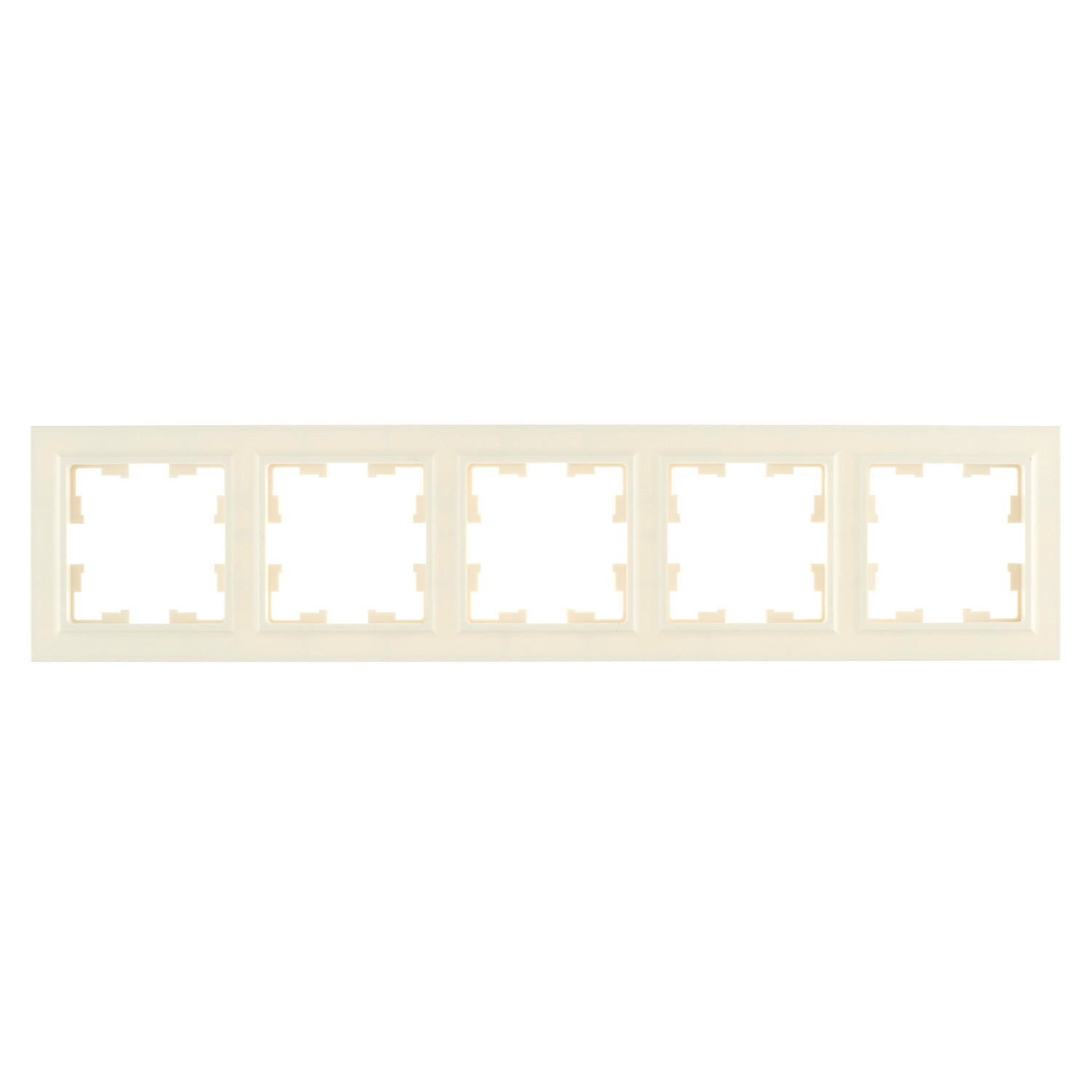 

Рамка IEK Brite РУ-5-БрКр пятиместная бежевая (BR-M52-K10), Бежевый