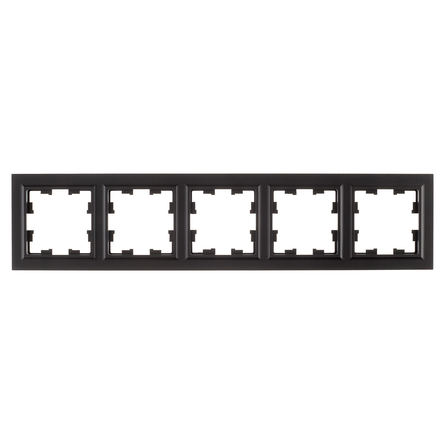 

Рамка IEK Brite РУ-5-БрЧ пятиместная черная (BR-M52-K02), Черный