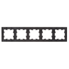 Рамка IEK Brite РУ-5-БрЧ пятиместная черная (BR-M52-K02) - фото 5