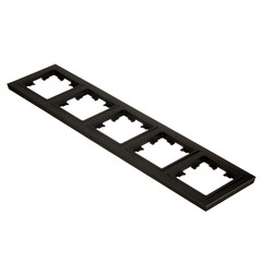 Рамка IEK Brite РУ-5-БрЧ пятиместная черная (BR-M52-K02) - фото 4