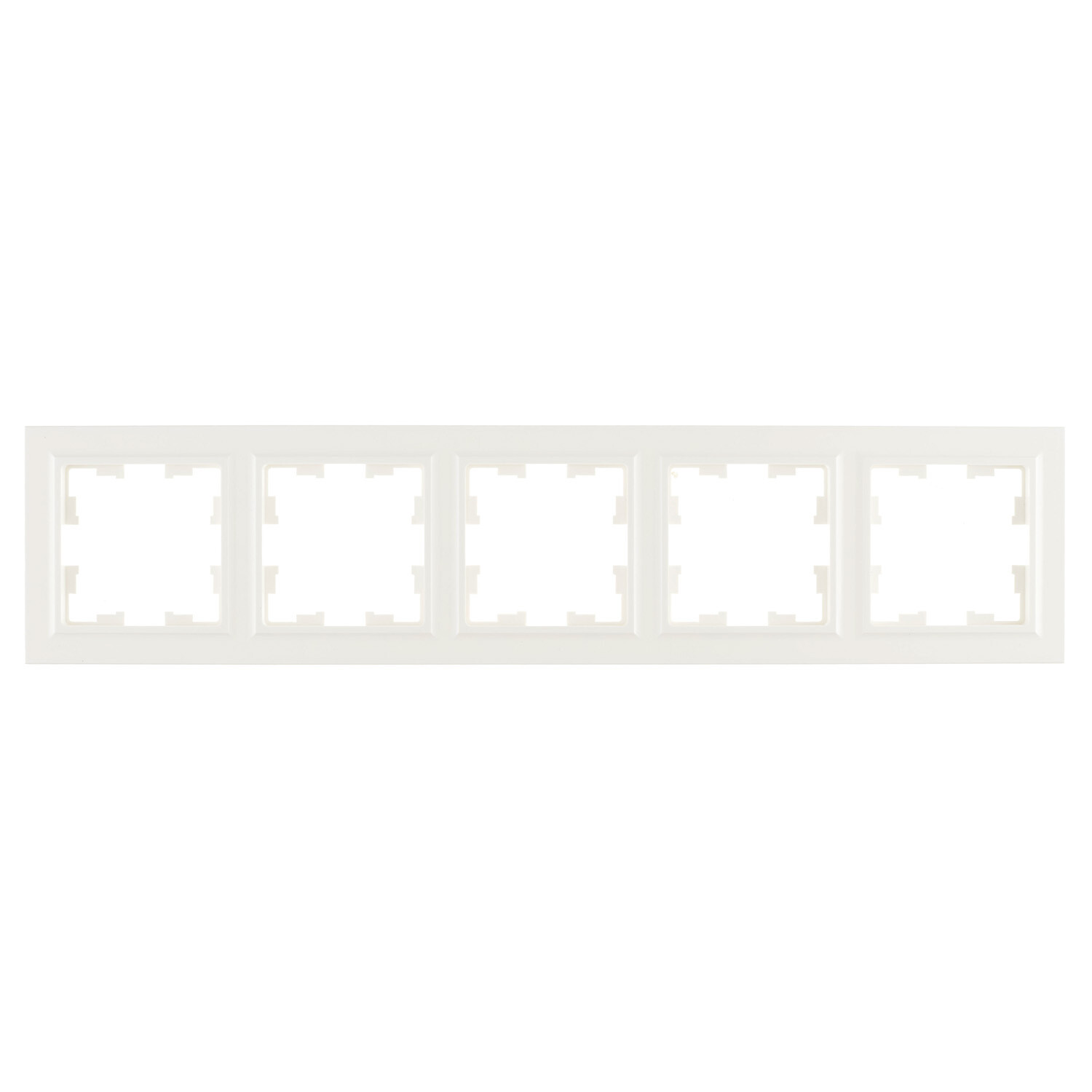 

Рамка IEK Brite РУ-5-БрБ пятиместная белая (BR-M52-K01), Белый