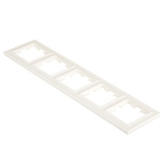 Рамка IEK Brite РУ-5-БрБ пятиместная белая (BR-M52-K01) - фото 4