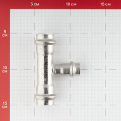 Тройник Valtec (VTi.931.I.221522) 22 х 15 х 22 мм нержавеющая сталь - фото 3