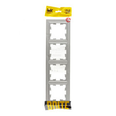 Рамка IEK Brite РУ-4-БрС четырехместная сталь (BR-M42-K46) - фото 3