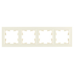 Рамка IEK Brite РУ-4-БрКр четырехместная бежевая (BR-M42-K10) - фото 1