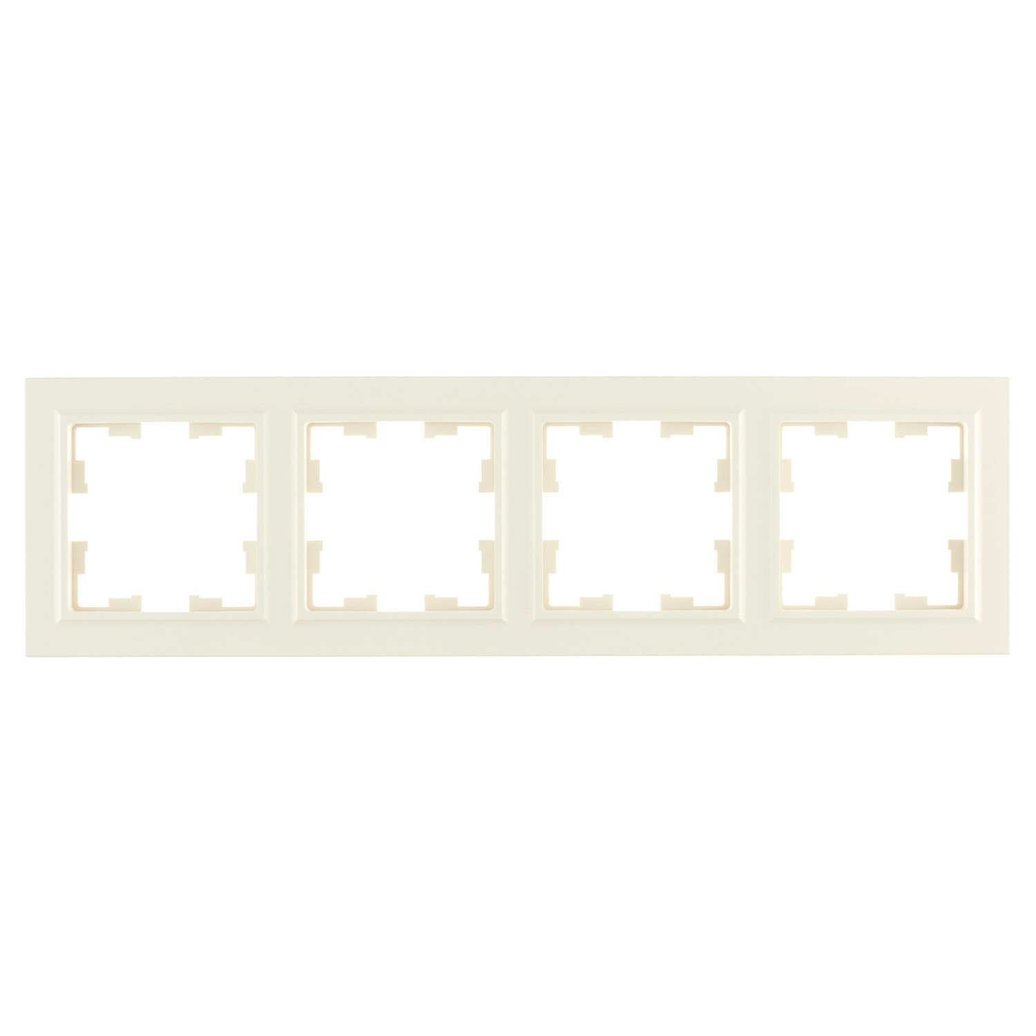 Изображение товара Рамка IEK Brite РУ-4-БрКр четырехместная бежевого цвета для розеток и выключателей