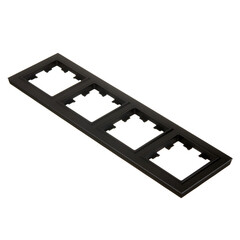 Рамка IEK Brite РУ-4-БрЧ четырехместная черная (BR-M42-K02) - фото 4