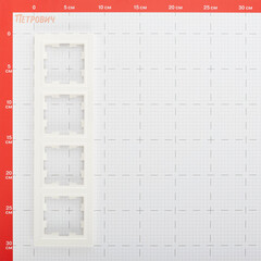 Рамка IEK Brite РУ-4-БрБ четырехместная белая (BR-M42-K01) - фото 2