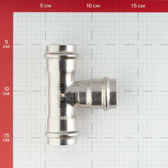 Тройник Valtec (VTi.931.I.282828) 28 х 28 х 28 мм нержавеющая сталь - фото 2
