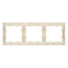 Рамка IEK Brite РУ-3-БрКр трехместная бежевая (BR-M32-K10) - фото 5