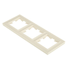 Рамка IEK Brite РУ-3-БрКр трехместная бежевая (BR-M32-K10) - фото 4