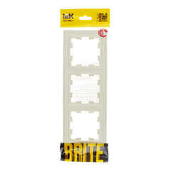 Рамка IEK Brite РУ-3-БрКр трехместная бежевая (BR-M32-K10) - фото 3