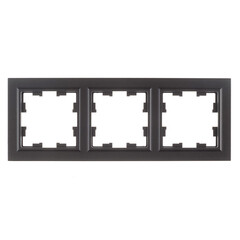 Рамка IEK Brite РУ-3-БрЧ трехместная черная (BR-M32-K02) - фото 1