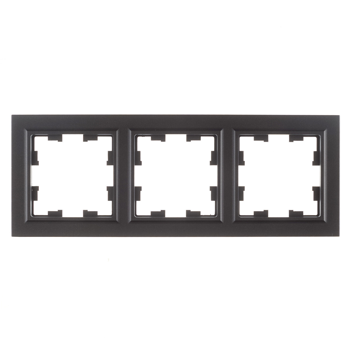 Изображение товара Рамка IEK Brite трехместная черная BR-M32-K02