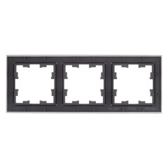 Рамка IEK Brite РУ-3-БрЧ трехместная черная (BR-M32-K02) - фото 5