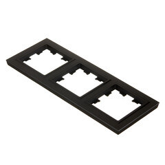 Рамка IEK Brite РУ-3-БрЧ трехместная черная (BR-M32-K02) - фото 4