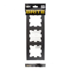 Рамка IEK Brite РУ-3-БрЧ трехместная черная (BR-M32-K02) - фото 3