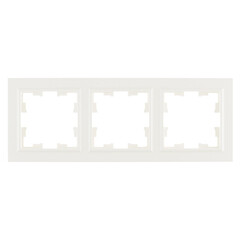 Рамка IEK Brite РУ-3-БрБ трехместная белая (BR-M32-K01) - фото 1