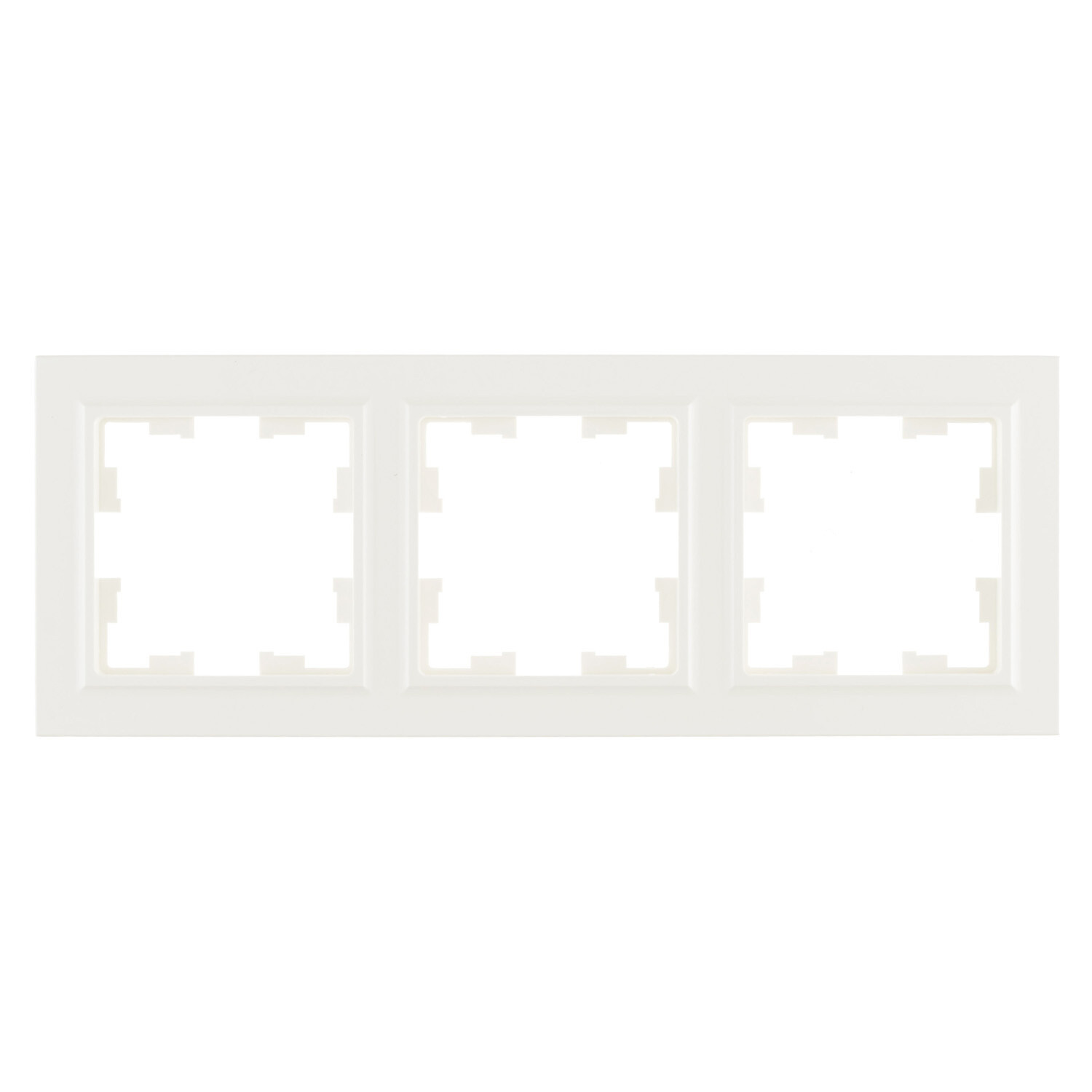 Изображение товара Рамка IEK Brite РУ-3-БрБ трехместная белая для одноразеток