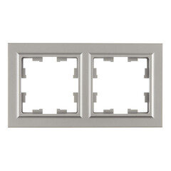 Изображение товара Рамка IEK Brite РУ-2-БрС двухместная сталь (BR-M22-K46)