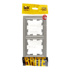 Рамка IEK Brite РУ-2-БрС двухместная сталь (BR-M22-K46) - фото 3